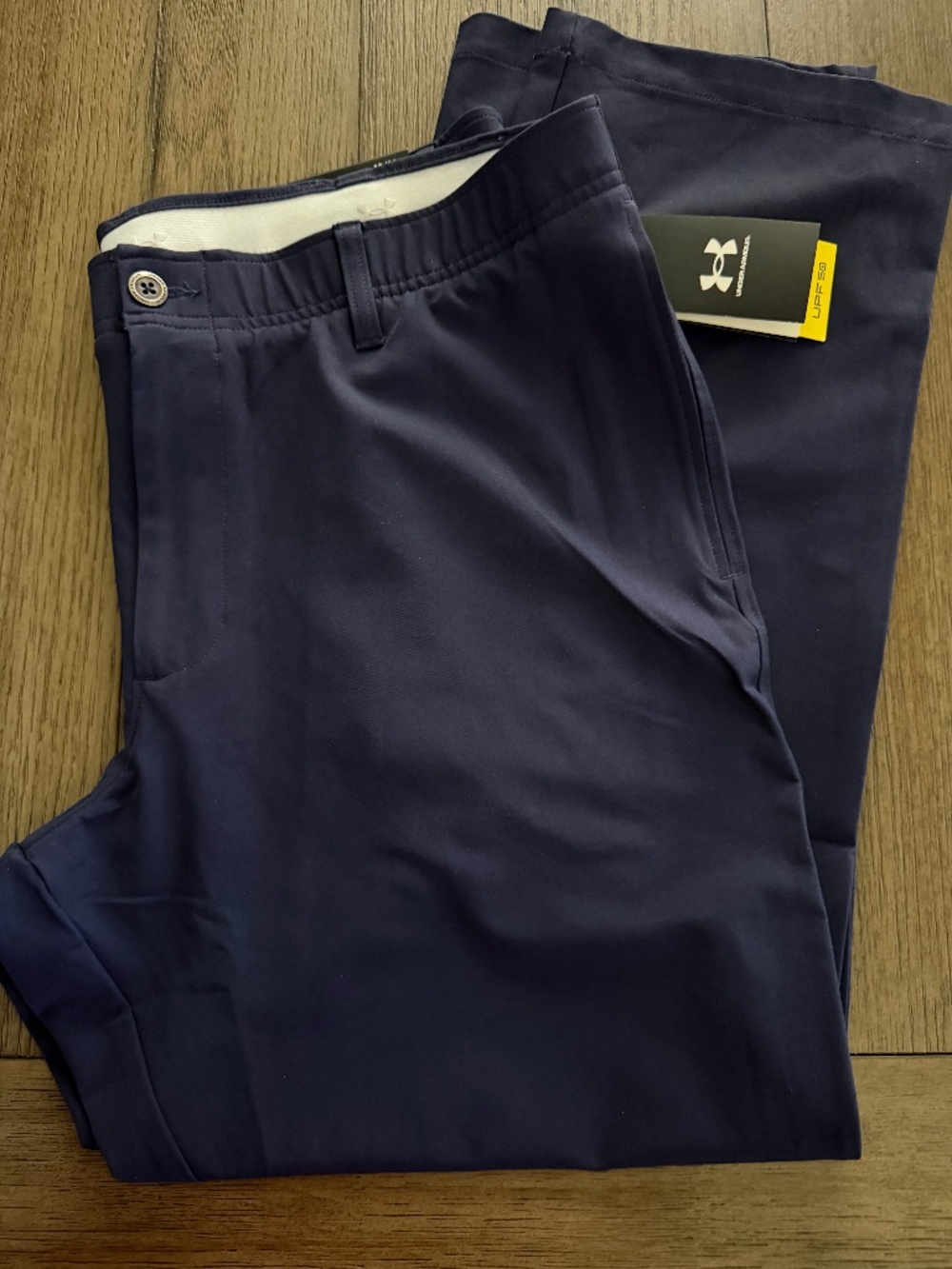 Under Armour UA Golf Pants Men 40x30 Midnight Navy NWT UPF 50 Stretch
